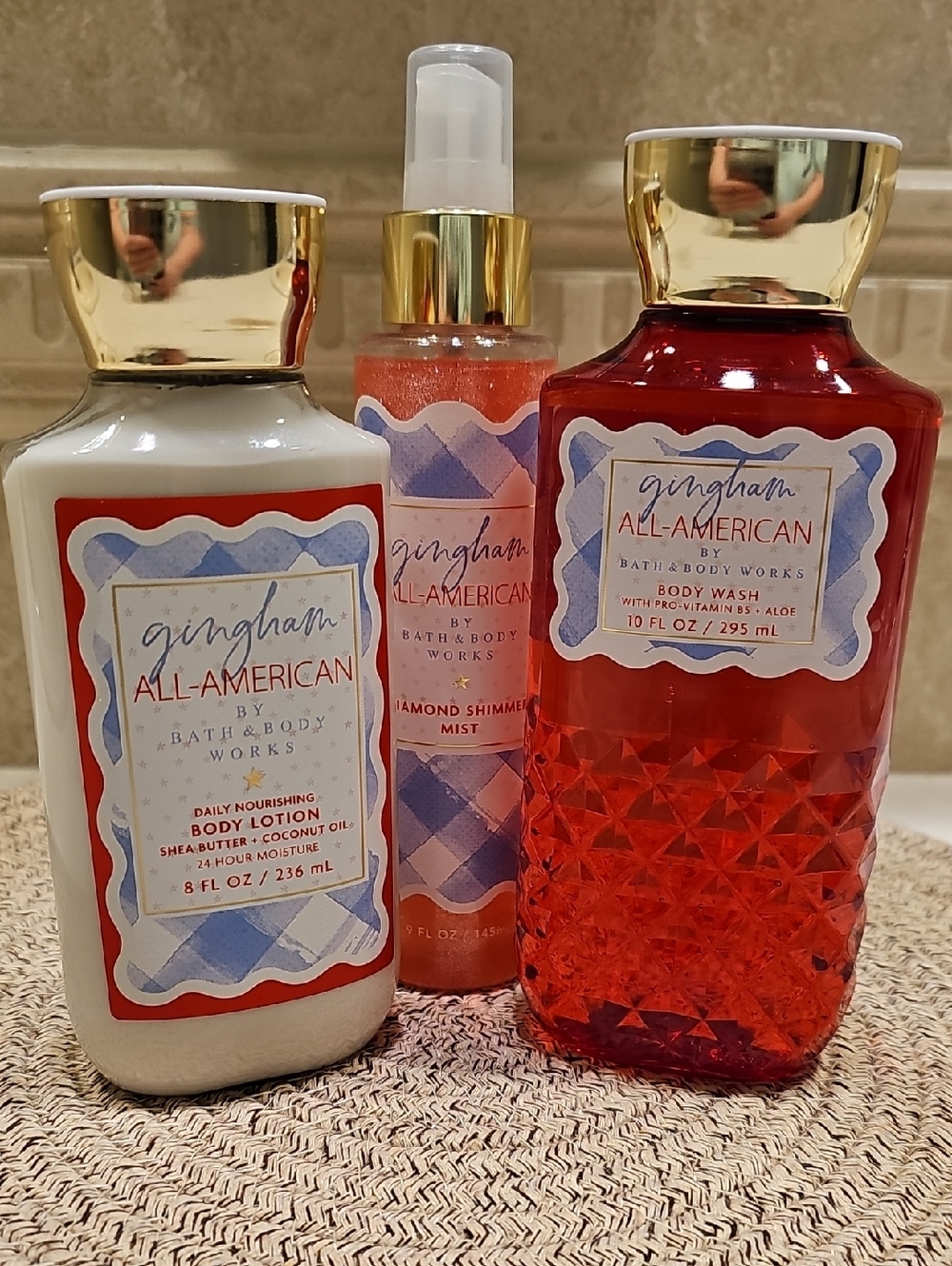 Bath and Body Works Gingham All-American Body Care 3pc. Set